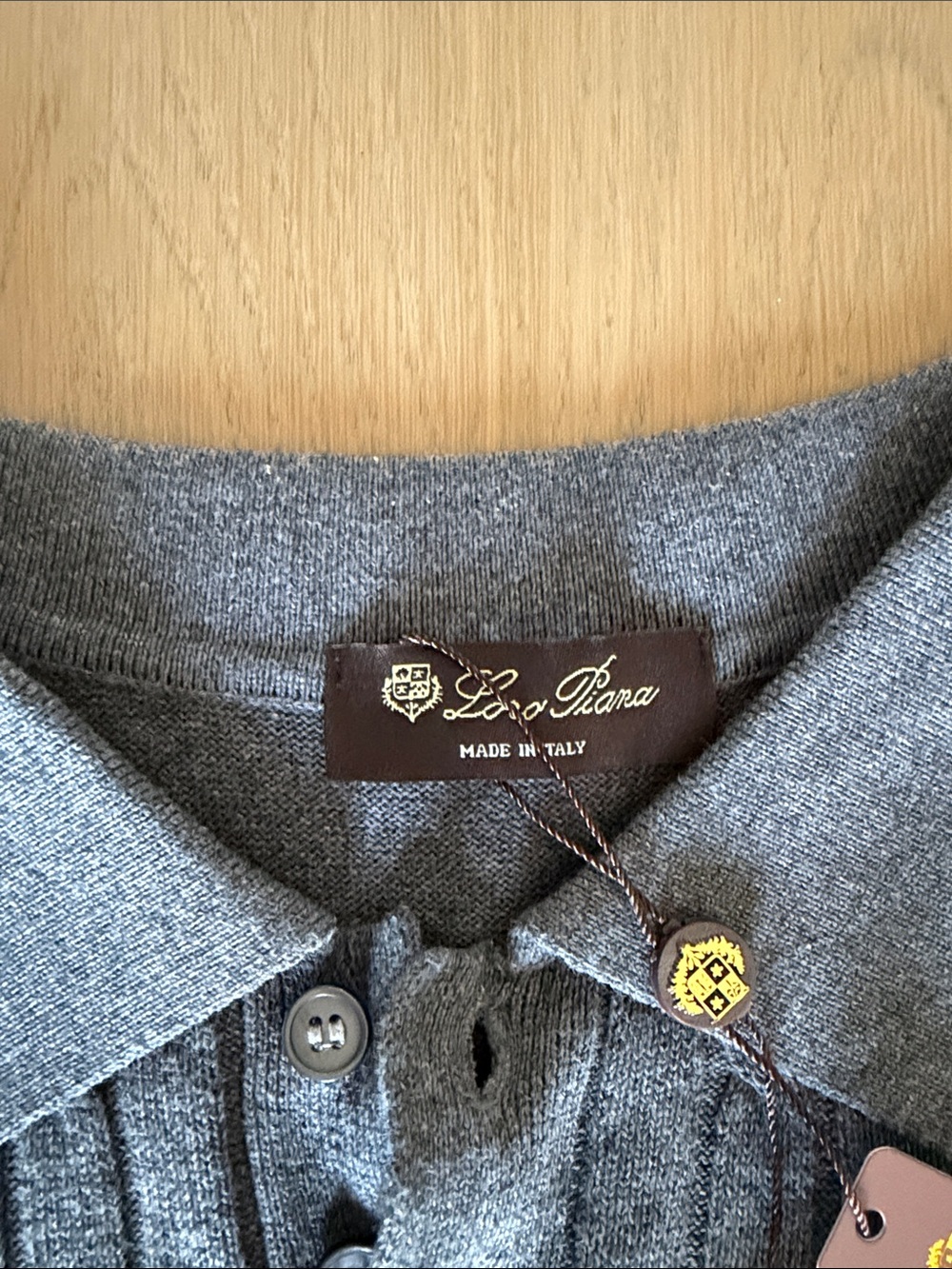 Loro Piana Cable-Knit Polo - Picture 2 of 8